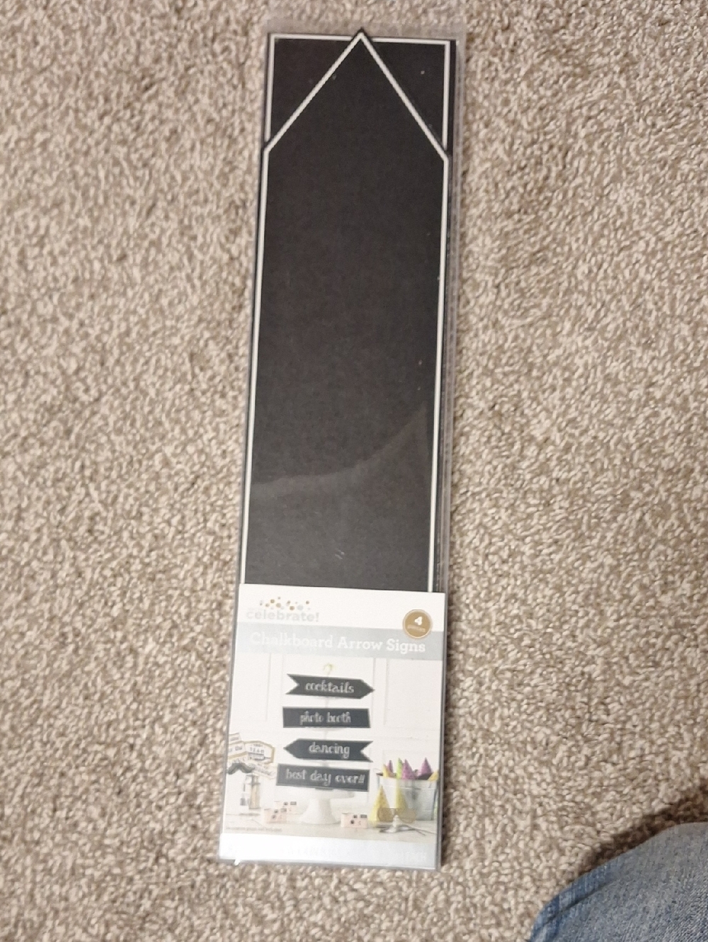 Chalkboard Arrow Sign - Black